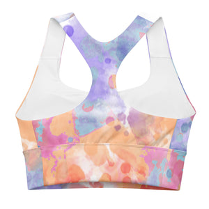 Watercolor sports bra Orange Pastel | peace-lover