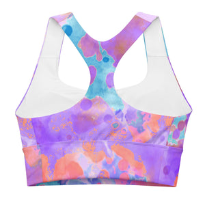 Watercolor sports bra Purple | peace-lover
