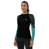 BJJ rash guard for women ocean wave print long sleeves - 2