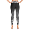 Aztec Yoga Pants black and white - patterned leggings - 4