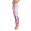 Roses Leggings floral yoga pants pink mauve - 1