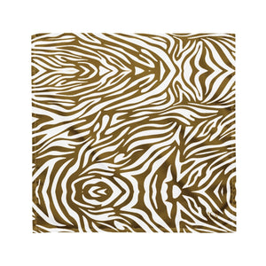 Zebra bandana in white and gold | peace-lover